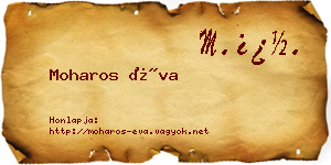 Moharos Éva névjegykártya