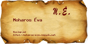 Moharos Éva névjegykártya