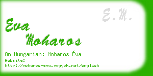 eva moharos business card