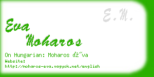 eva moharos business card